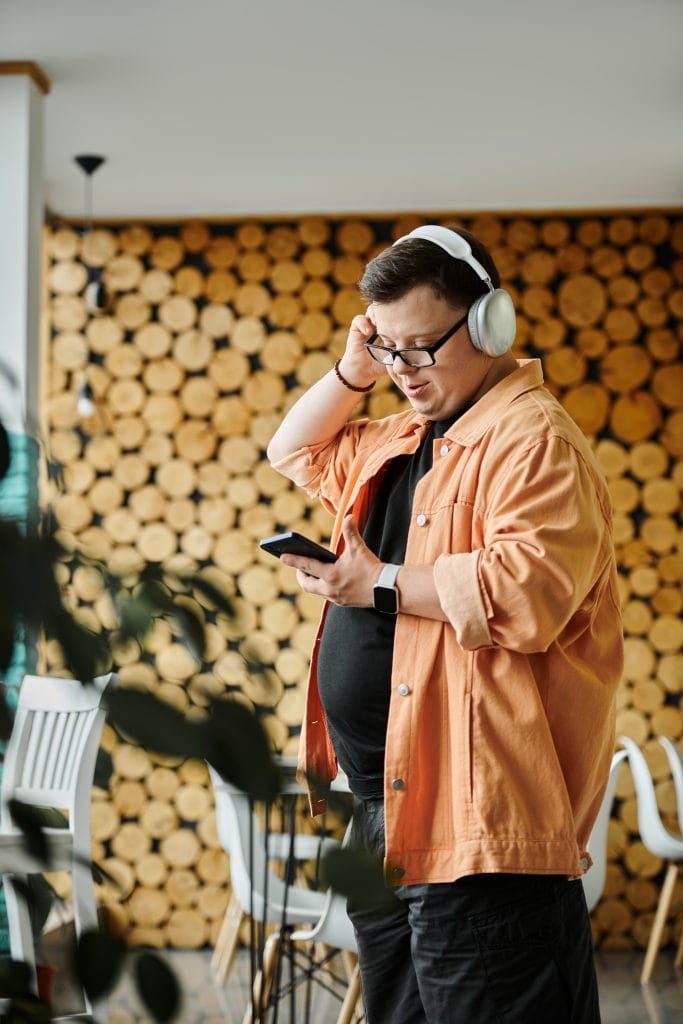 APRES - man with down syndrome enjoys music and cafe ambia 2024 11 16 10 05 43 utc